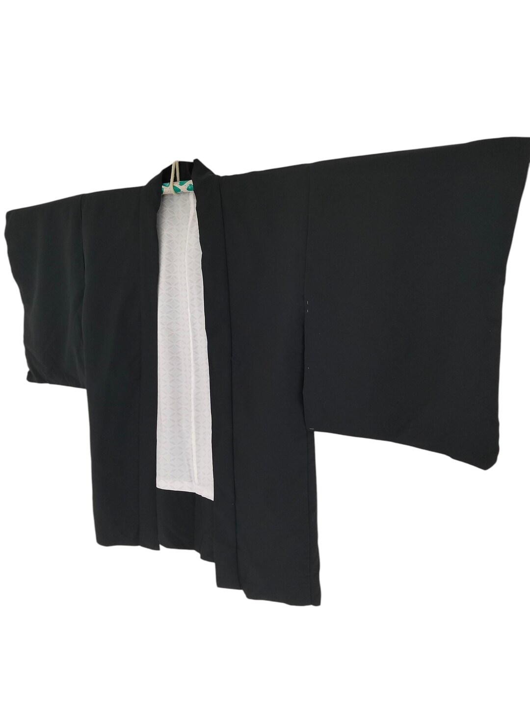 Vintage Japanese Black Haori Kimono Quilted Kimono Robe Japan ...