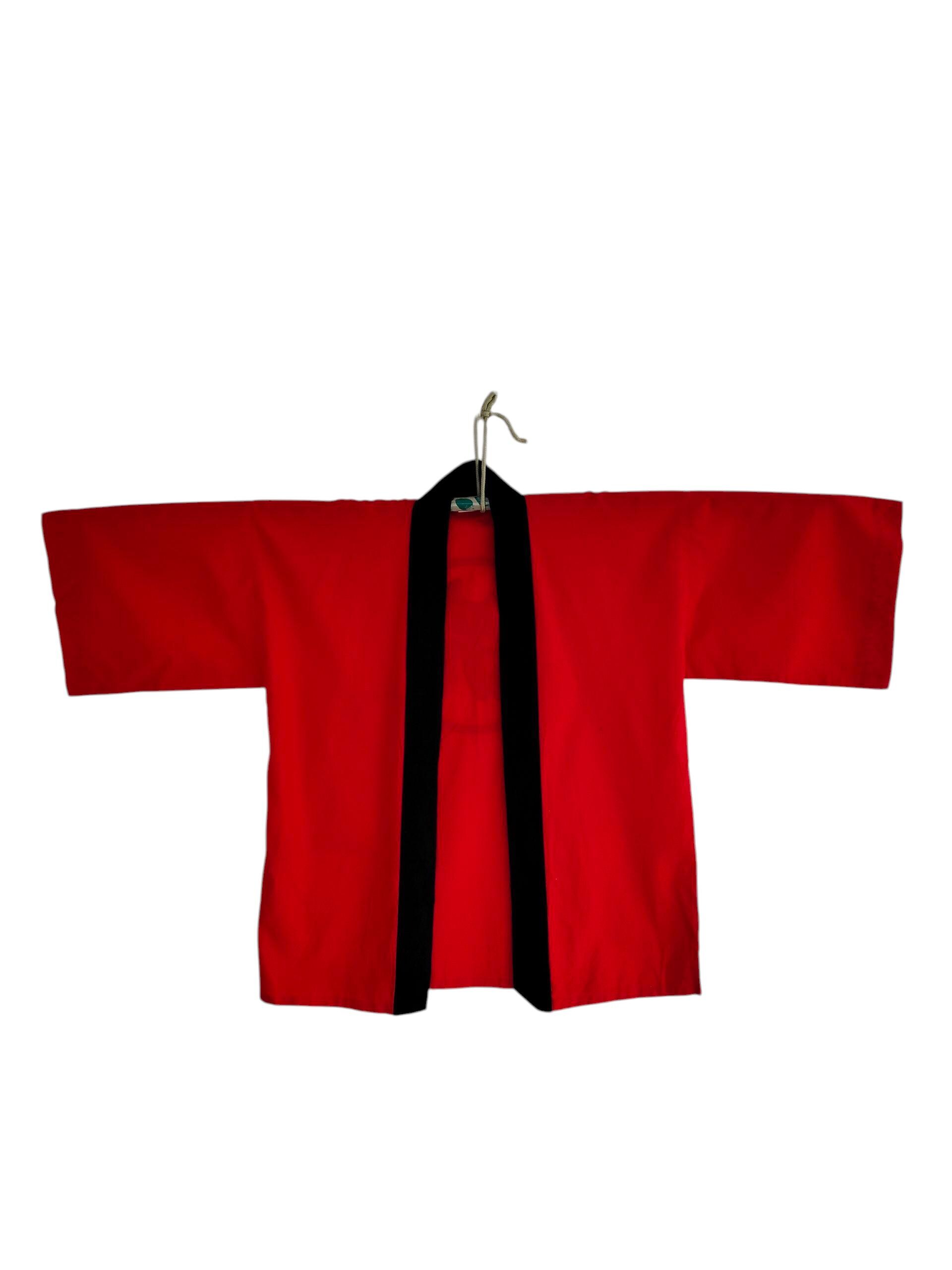 Vintage Red Cotton Happi Coat: Japanese Kanji Festival Jacket - Etsy