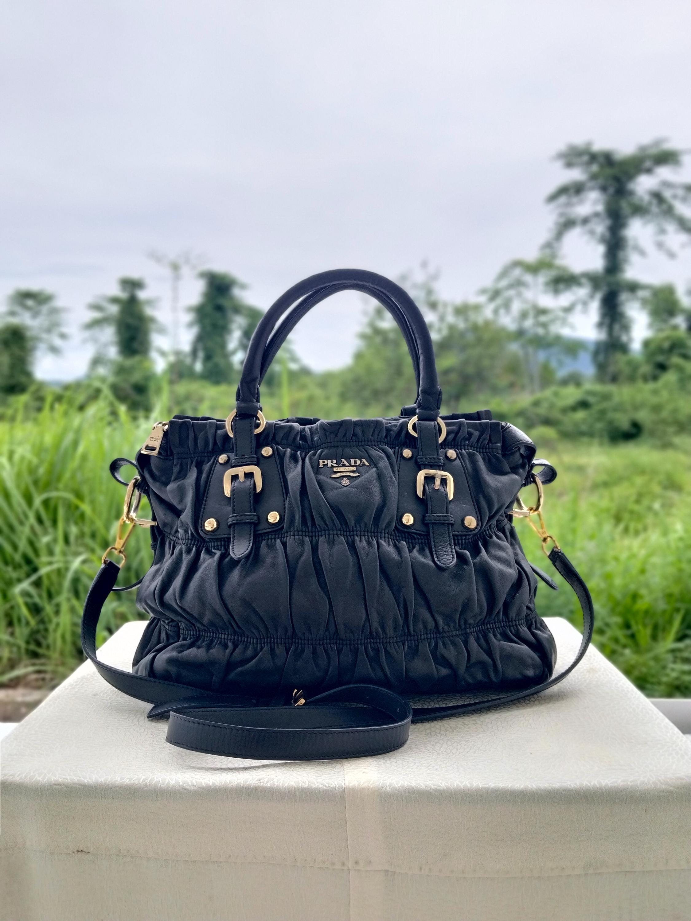 Versace Black Leather Bag Vintage - Etsy