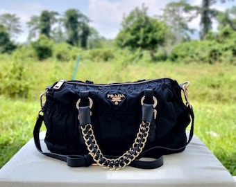Y2K Prada Tessuto Sport Nero Shoulder Bag - Etsy