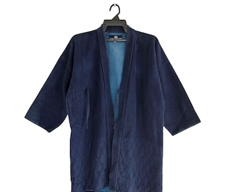 Vintage Japanese Indigo Kendo Gi Jacket - Quilted Lower, Lightweight Lining, Martial Arts Uniform