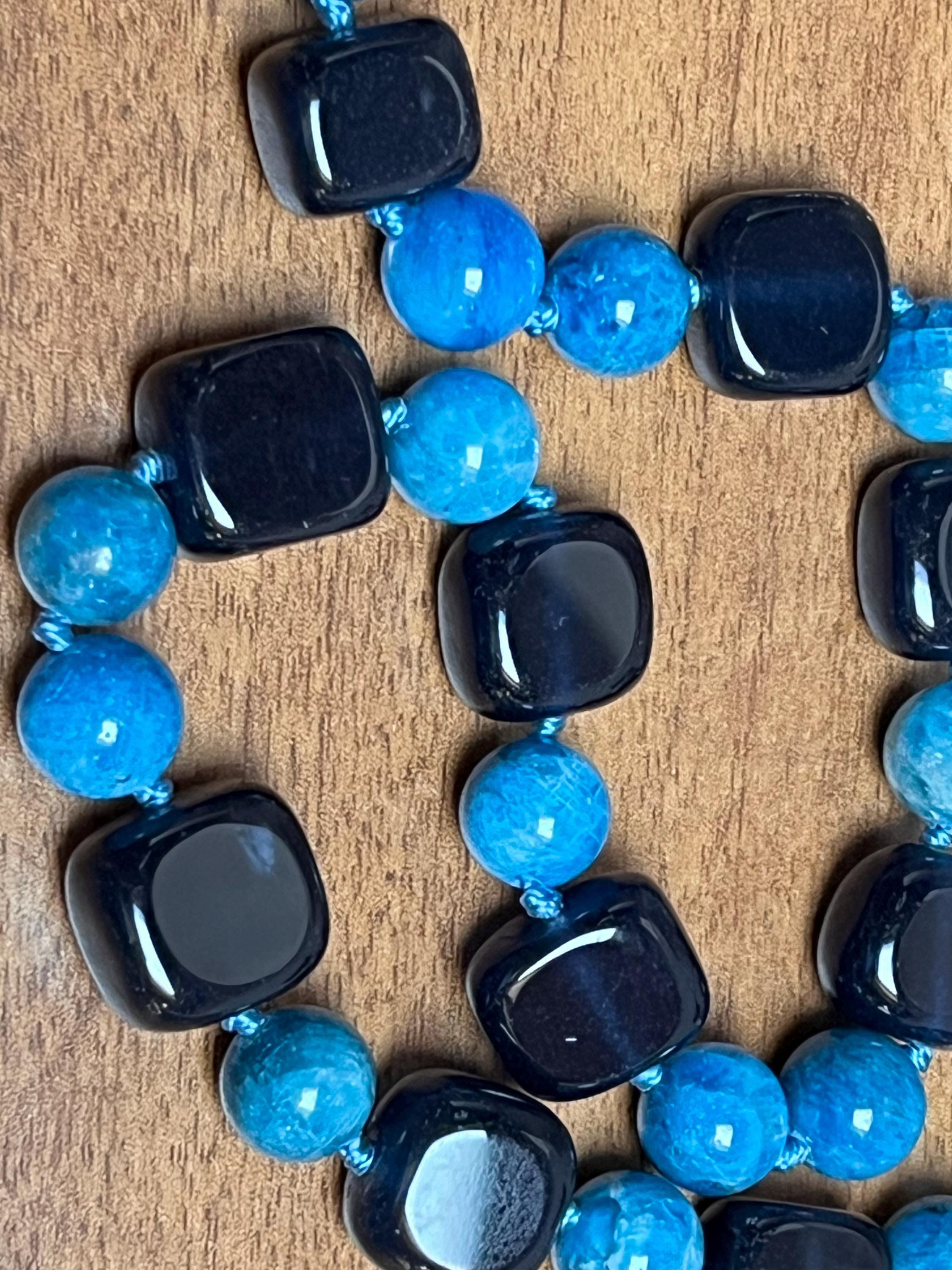 Pietra Preziosa Rotonda Giadeite Blu Naturale 4/6/8/10 Mm Perline - Foto 2