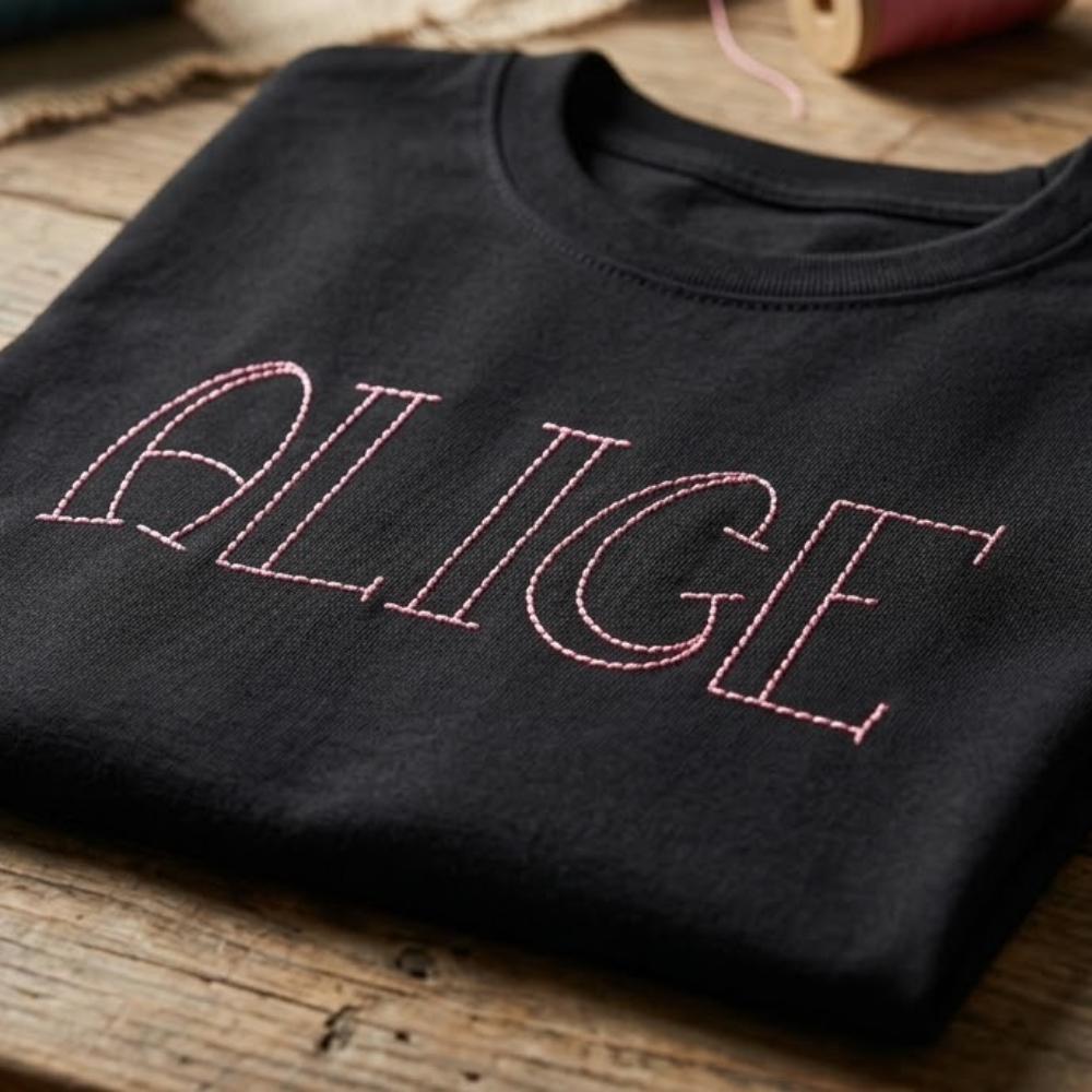 Double Outline Bean Stitch Font - Modern Tall Alphabet Embroidery ...