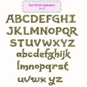 10 Modern embroidery font bundle + BX Script cursive farmhouse block embroidery fonts, Machine embroidery design, 6 Sizes, 11 Formats image 5