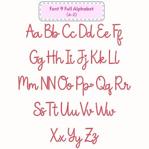 10 Modern embroidery font bundle + BX Script cursive farmhouse block embroidery fonts, Machine embroidery design, 6 Sizes, 11 Formats image 4