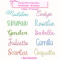 10 Modern embroidery font bundle + BX Script cursive farmhouse block embroidery fonts, Machine embroidery design, 6 Sizes, 11 Formats