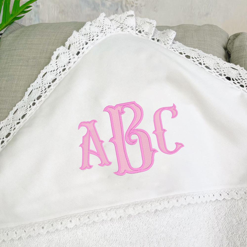 Fishtail 2 Color Embroidery Monogram Designs in 6 Sizes, Instant ...