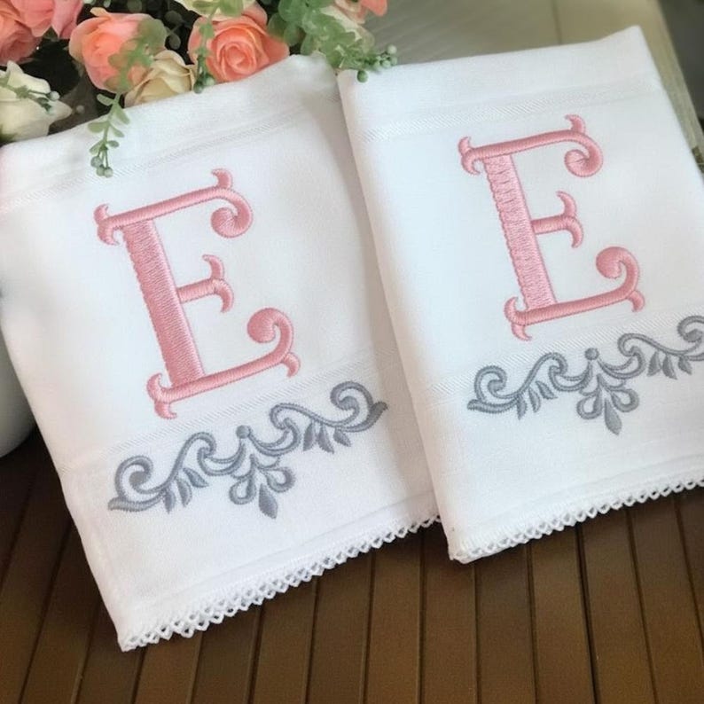 Fishtail Machine Embroidery Monogram Font in 6 Sizes INSTANT DOWNLOAD ...