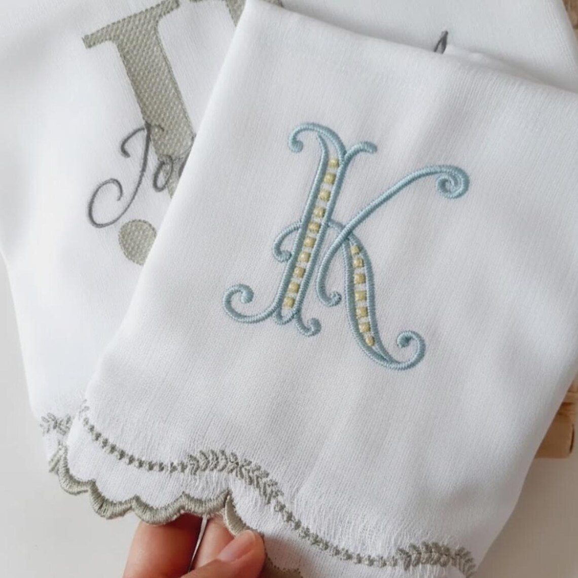 Fishtail Monogram Embroidery Font, 6 Sizes 11 Formats + BX, Machine ...