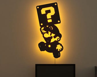 Mario Bros. RGB LED Wall Art: Decorazione per la stanza dei giocatori