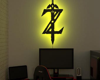 Zelda LED Wall Art: Ocarina of Time Gamer Room Decor