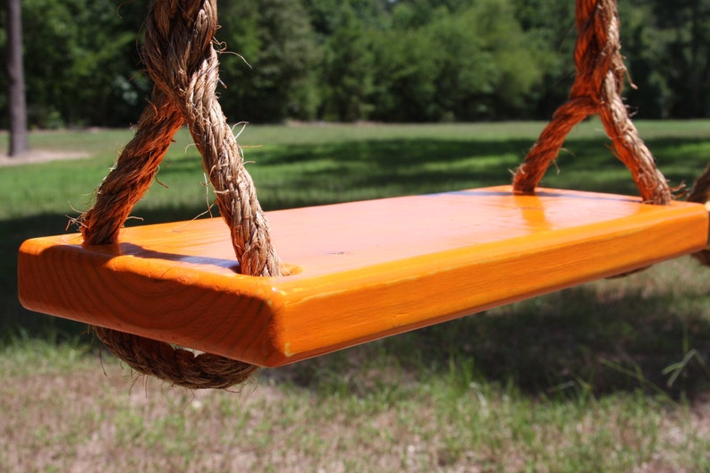 Wooden Orange Tree Swing Double Rope
