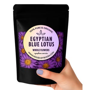 100% Organic Egyptian Blue Lotus Flowers~Whole Flowers & Crushed Flowers~Nymphaea caerulea Sacred water lotus~Sacred Lotus~Sacred Water Lily