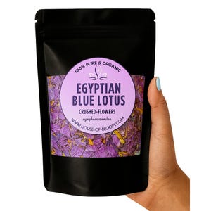 Organic Blue Lotus Flower • Egyptian Blue Lotus • 100% Natural • Nymphaea Caerulea • Sacred Flower • Vegan