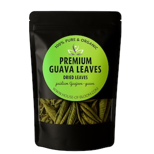 1000 Guava Leaves, Fresh Green Dried, Psidium Guajava Leaf, Best Natural Herbal Guava Tea, 100% Organic