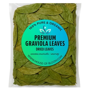 1000 Organic Dried Soursop Leaves/Guanabana/Graviola/Annona Muricata/Guayabano. select leaves pack