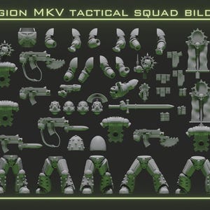 Legion MKV Tactical Squad | Space Marine Bits | Horus Heresy 30k Resin Miniatures for Wargaming & Painting
