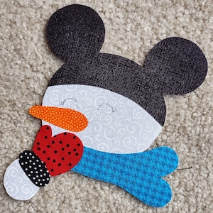 Small fusible applique,  Mr. Mouse, 6 1/2&quot; x 7&quot; ready to fuse and sew