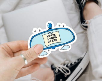 3 Pcs You’re Gonna Go Far Waterproof Sticker, Mental Health Stickers, Motivational Sayings, Positivity Stickers - Vinyl Stickers 3 Inches