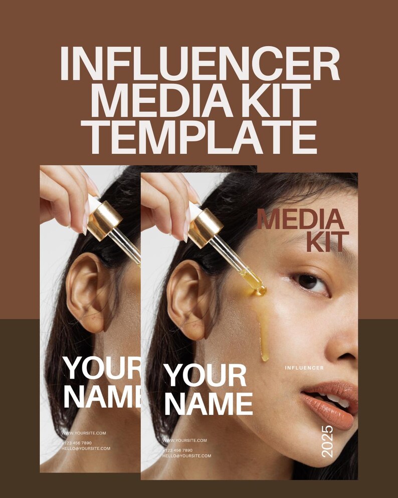 Influencer Media Kit Template Editable Canva Presentation for Brands ...