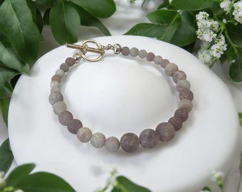Matte Lilac Stone Bracelet