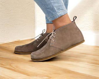 Handmade Suede Chukka Boots for Men Desert Boots Soft Sole Leather Shoes