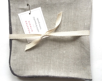 Linen Fabric Napkins in Natural,  Wedding