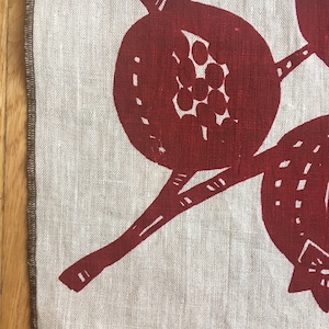 Pomegranate, Tea Towel, Linen Fabric, Autumn, Housewarming, Food, image 6