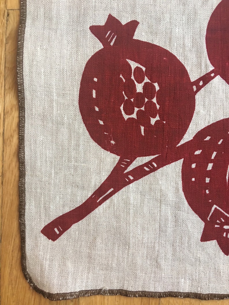 Pomegranate, Tea Towel, Linen Fabric, Autumn, Housewarming, Food, image 6