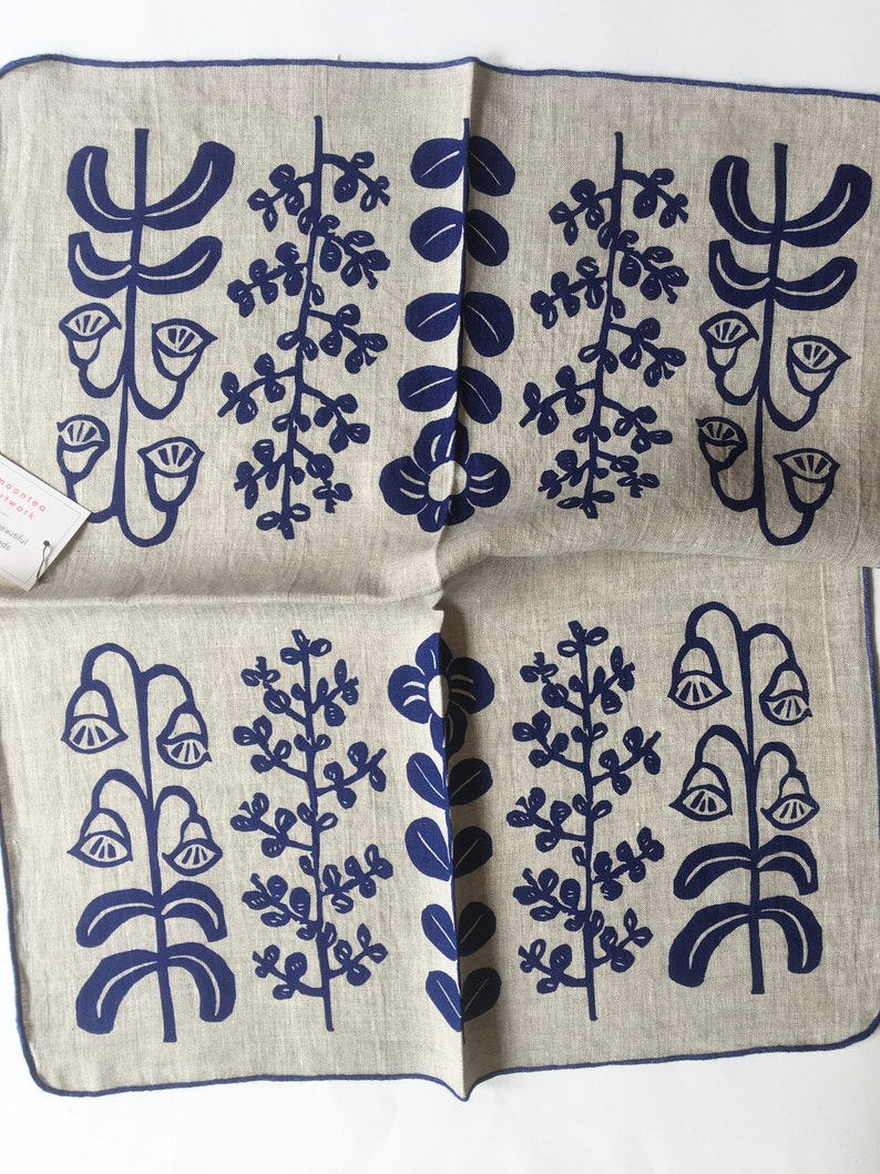 Linen tea towel, dish cloth, flowers, boho floral, kitchen goods, home gift, scandinavian image 2