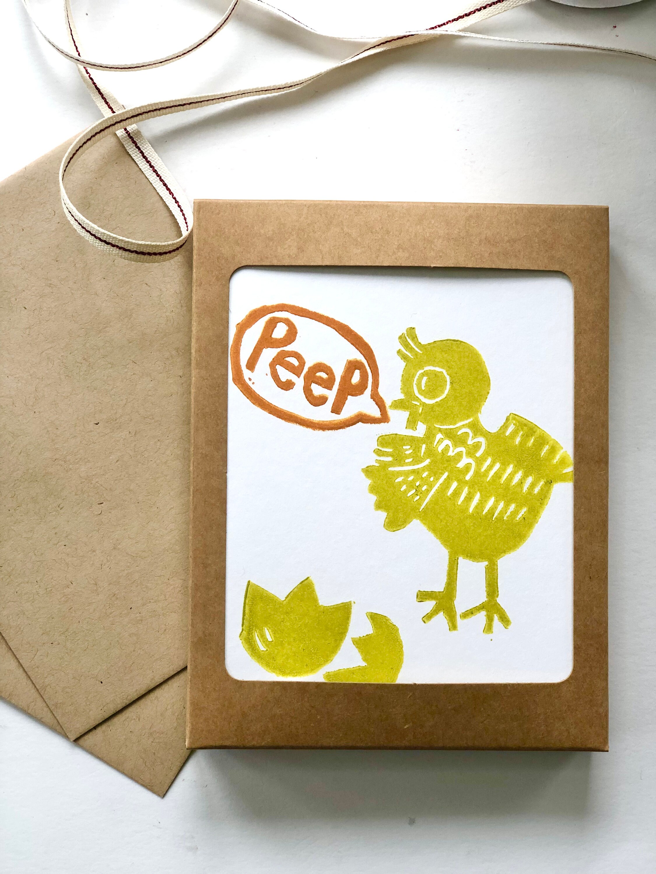 Block Print Notecards, Spring Cards, Hand Printed - Etsy