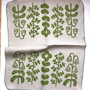 Linen tea towel, dish cloth, flowers, boho floral, kitchen goods, home gift, scandinavian image 6