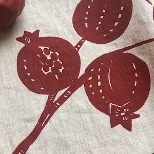 Pomegranate, Tea Towel, Linen Fabric, Autumn, Housewarming, Food, image 5