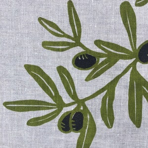 Olive Branch Linen Napkins, Mediterranean, Food, Garden image 3