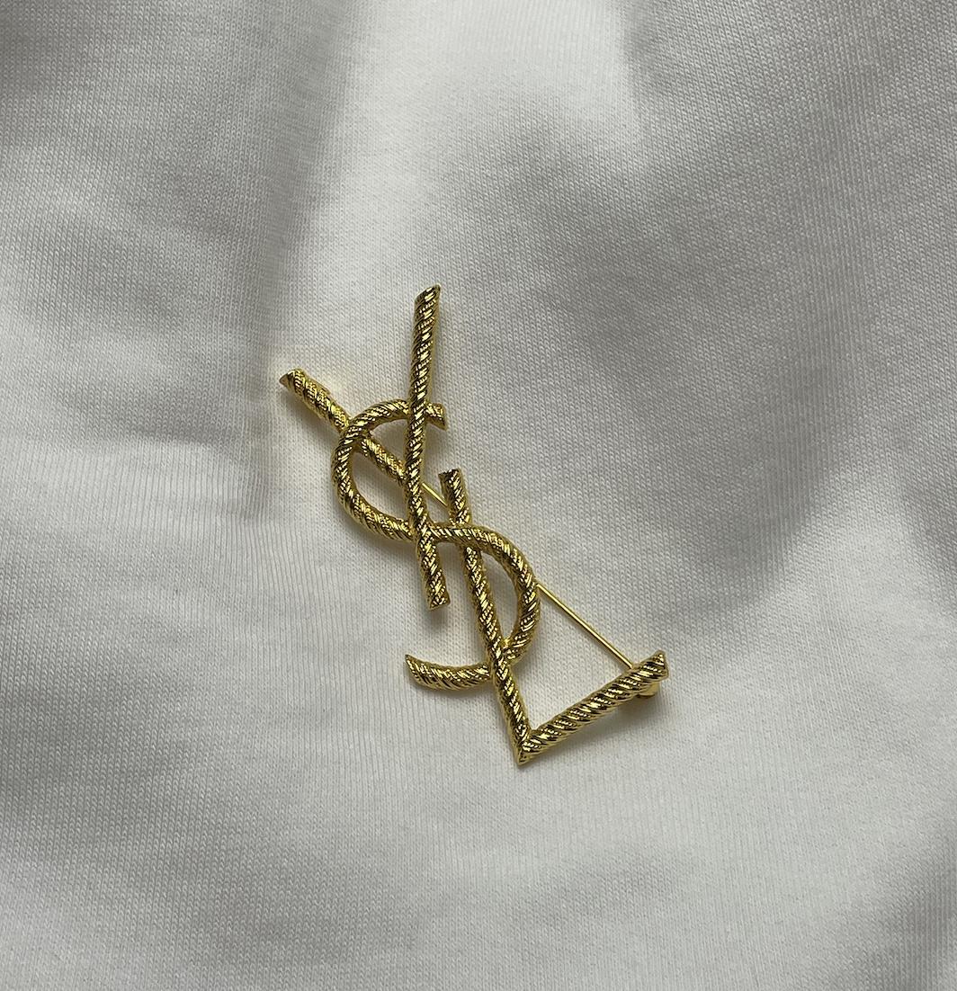 Gold Ysl Brooch - Etsy display picture 3