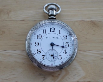Antique 1904 Hampden Railway Pocket Watch — Gold-Filled Case — 23-Jewel Movement