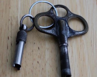 Antique Victorian Brass Key Set — 1800s Horology Collectible
