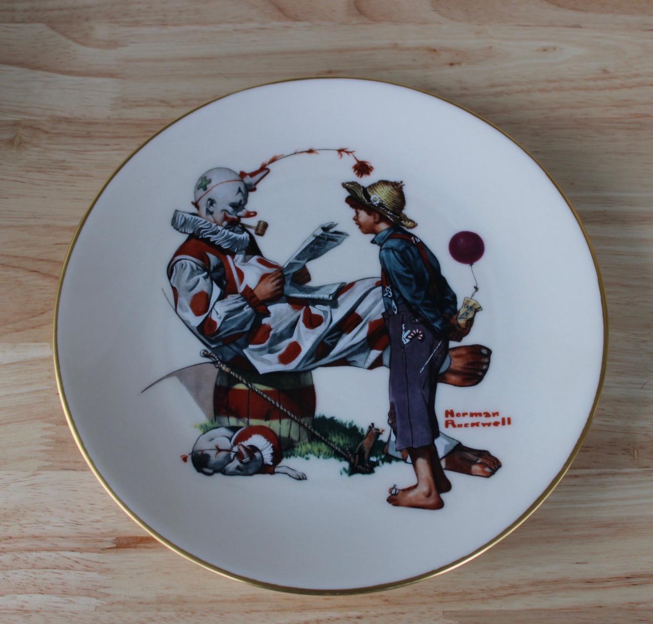 Norman Rockwell Collector Plates - Lot of 10 - Danbury Mint - Gold Rim Limited Edition