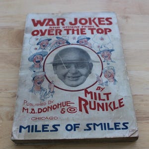 1919 WWI Humor Book: War Jokes and Others - Milt Runkle