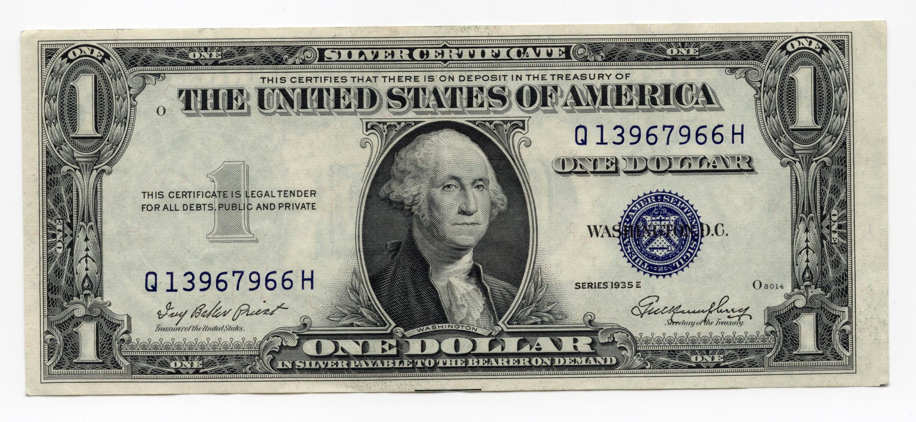 1 Dollar Blue Seal - Etsy