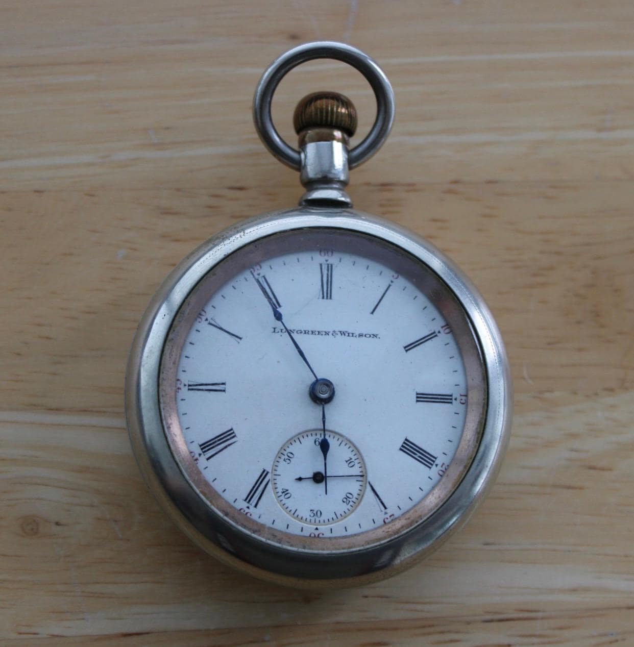 Antique Elgin Pocket Watch — 1903 Lungreen & Wilson — 15-jewel
