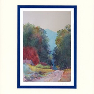 Beckoning Blue  11x14 matted reproduction