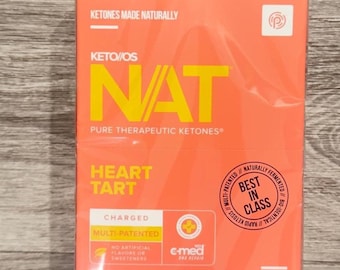 Pruvit Keto OS NAT Heart Tart Drink Mix | Exogenous Ketones, Energy Support (20 Packets)