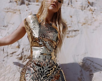 Vestido espejo para festivales, disfraz para Burning Man, ropa sexy para fiestas rave, vestido futurista, atuendos para Coachella