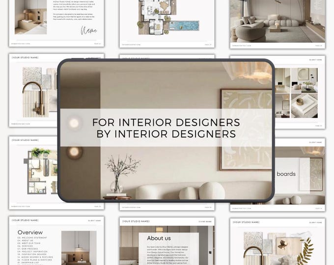 Minimalist Interior Design Client Presentation Canva Template (40 Pages ...