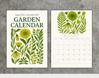 2027 Dream Garden Calendar & Student Planner: Abstract Floral Art (Digital Download) - includes 2026