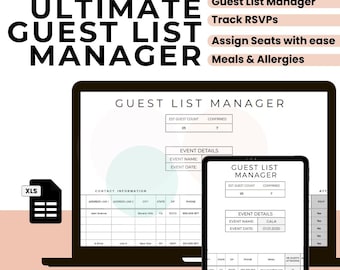 Digital Event Guest List Manager: Google Sheets Template