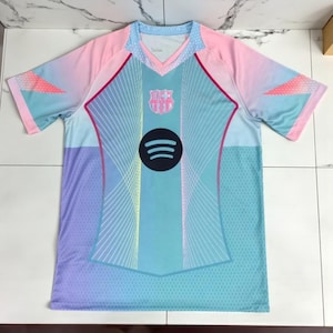 Blue Barcelona Tribute Soccer Jersey 2025/26: Fan Edition Football Shirt