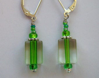 Green Glass Lever backs
