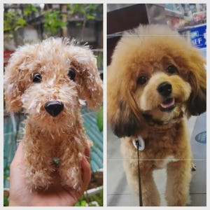 Benutzerdefinierte Pudel Replica Hund Plüsch, häkeln Haustier Gedenkstätte, benutzerdefinierte gefüllter Hund, benutzerdefinierte Kuscheltier Look Alike Hund, Hunde Geschenk für Hundeliebhaber